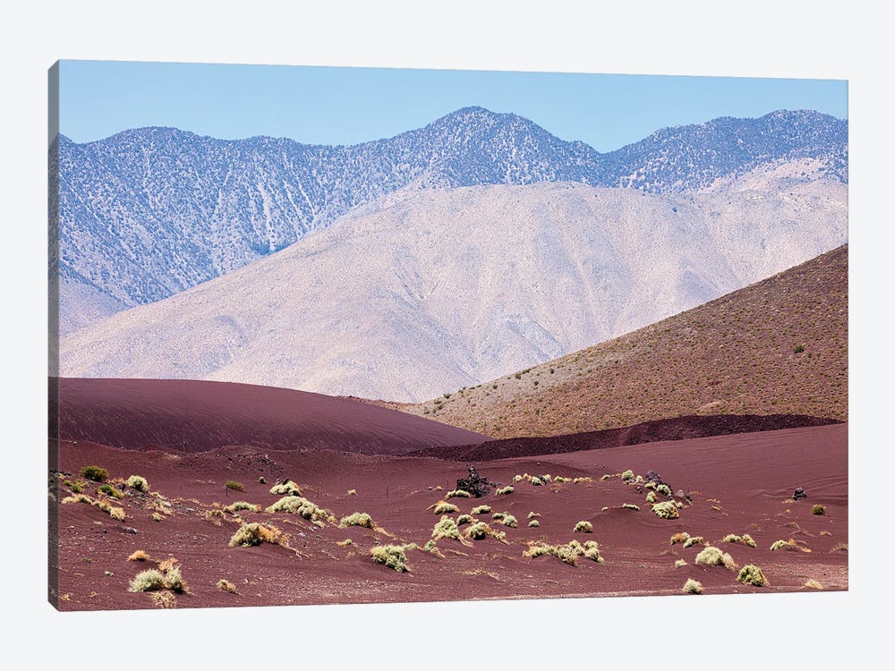 Red Desert Sand Against California Mountains by Ben Renschen 1-piece Canvas Art Print