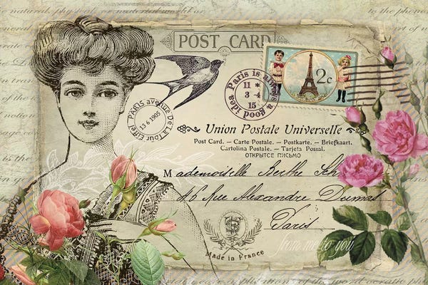 Paris Typography: Parisian Postcard #4 by Rnob