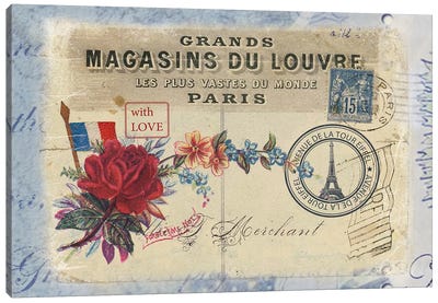Parisian Postcard #7 Canvas Art Print
