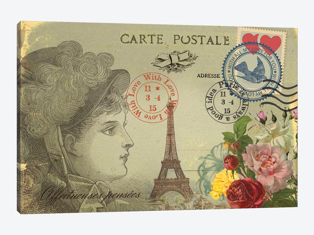 Parisian Postcard IV by Rnob 1-piece Art Print