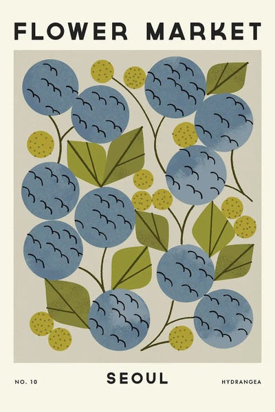 Scandinavian Décor: Flower Market X by Renea L. Thull