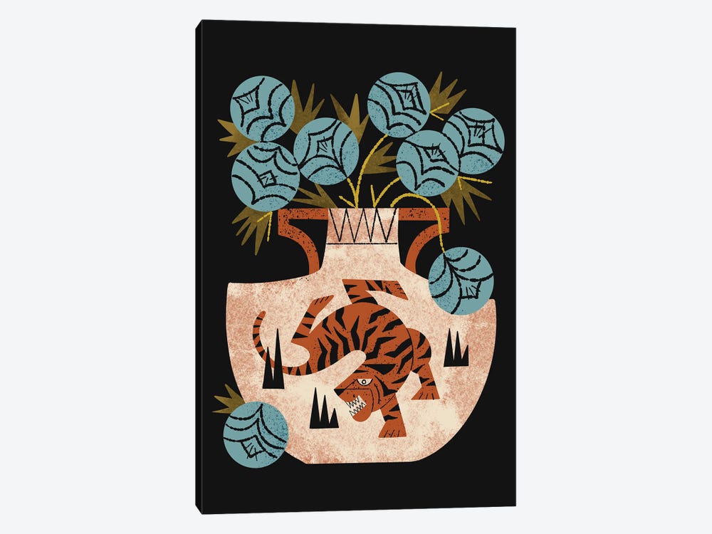 Tiger Vase Bouquet by Renea L. Thull 1-piece Art Print