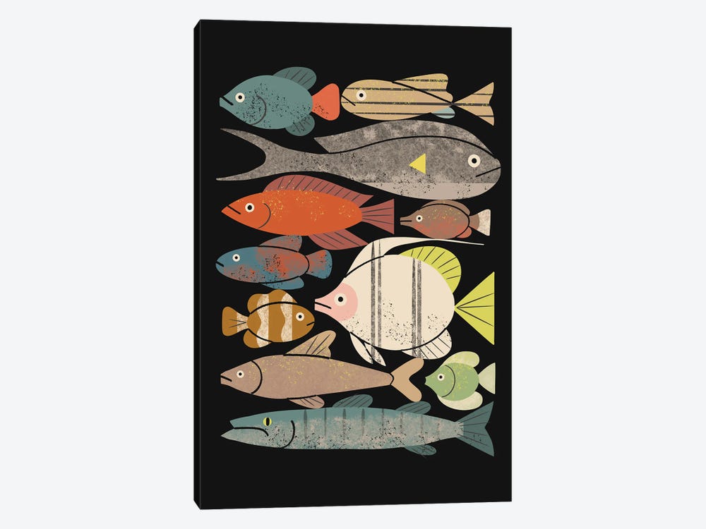 Fish Crowd I by Renea L. Thull 1-piece Canvas Artwork