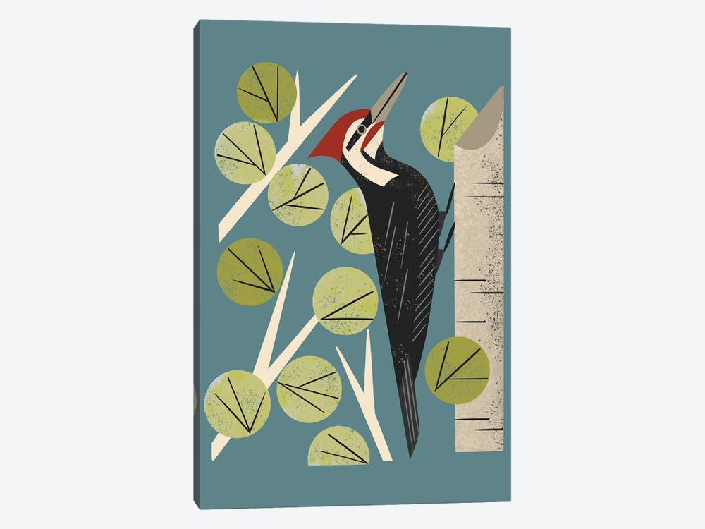Woodpecker In Aspen by Renea L. Thull 1-piece Canvas Art Print