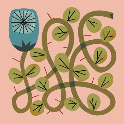 Bramble Rose III by Renea L. Thull framed canvas print