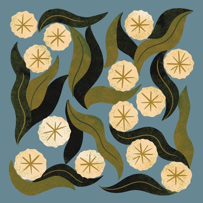 Blue Floral by Renea L. Thull canvas print