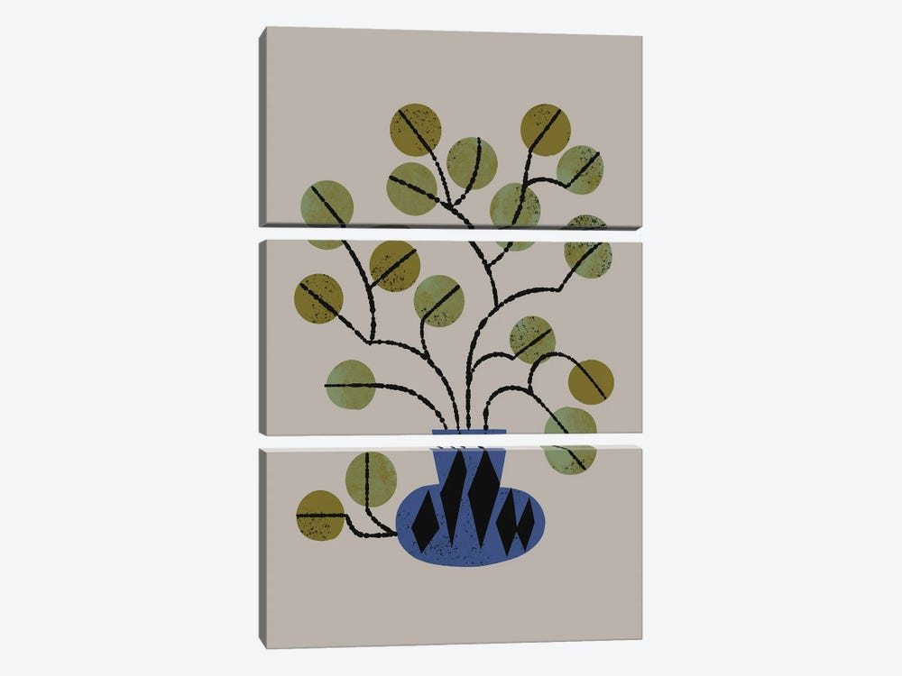 Eucalyptus Vase by Renea L. Thull 3-piece Canvas Print