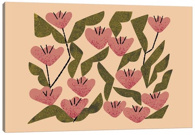 Wild Tulips Canvas Art Print - Brown Art
