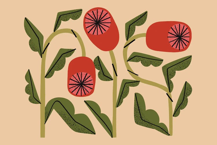 Three Flowers by Renea L. Thull wall art
