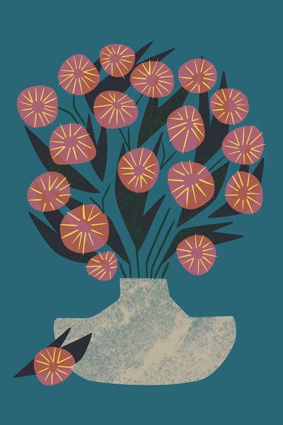 Bouquet Still Life by Renea L. Thull framed canvas print