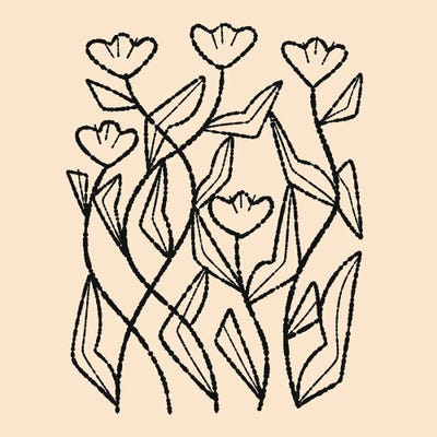 Linear Tulips by Renea L. Thull art print