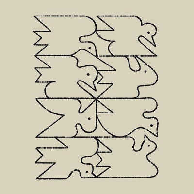 Flock Of Eight by Renea L. Thull framed canvas print