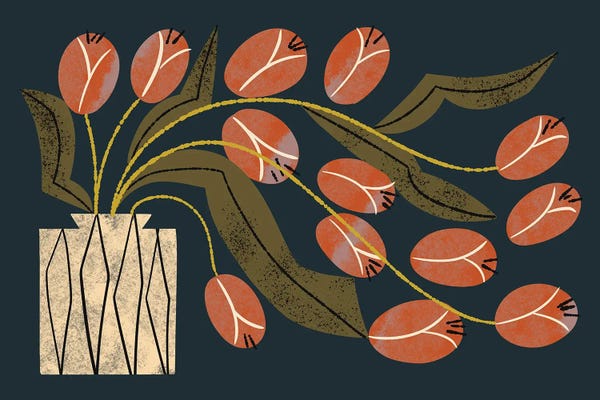 Tulips: Spilling Red Tulips by Renea L. Thull