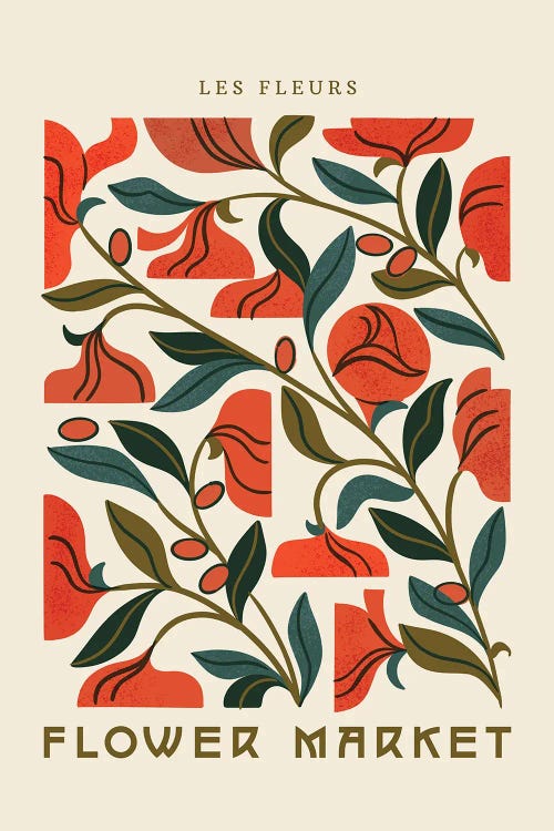 Nouveau Flower Market No. 1 by Renea L. Thull wall art