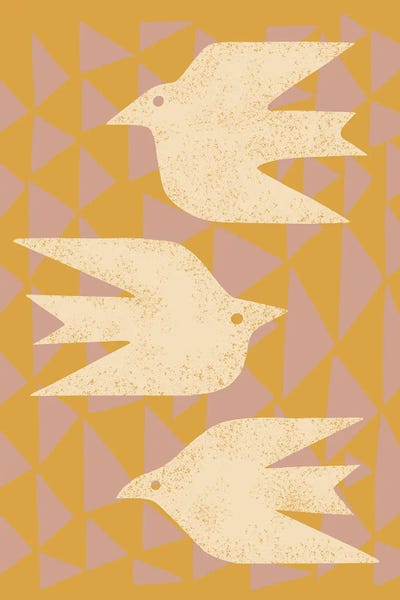 Doves & Pigeons: Doves In Flight (Yellow) by Renea L. Thull