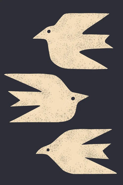 Doves In Flight (Black)