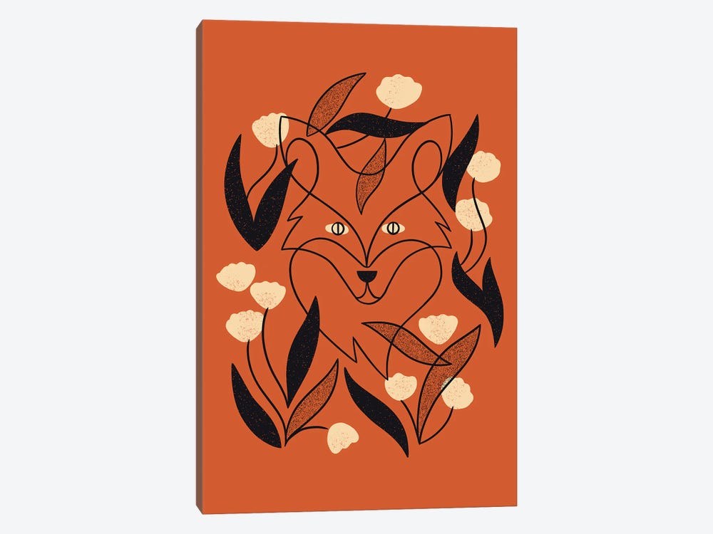Floral Fox by Renea L. Thull 1-piece Art Print