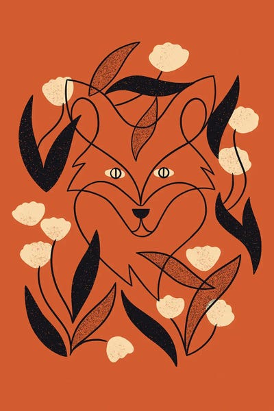 Foxes: Floral Fox by Renea L. Thull