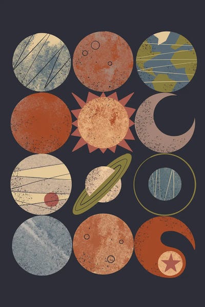 Kids Astronomy & Space Art: Home System Grid by Renea L. Thull
