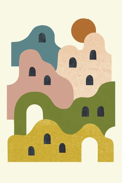 Villages & Towns: Adobe Village At Sunset by Renea L. Thull