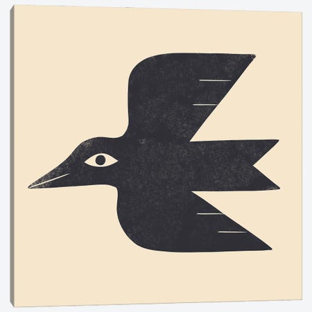 Minimal Blackbird I Canvas Print #RNT47} by Renea L. Thull Art Print
