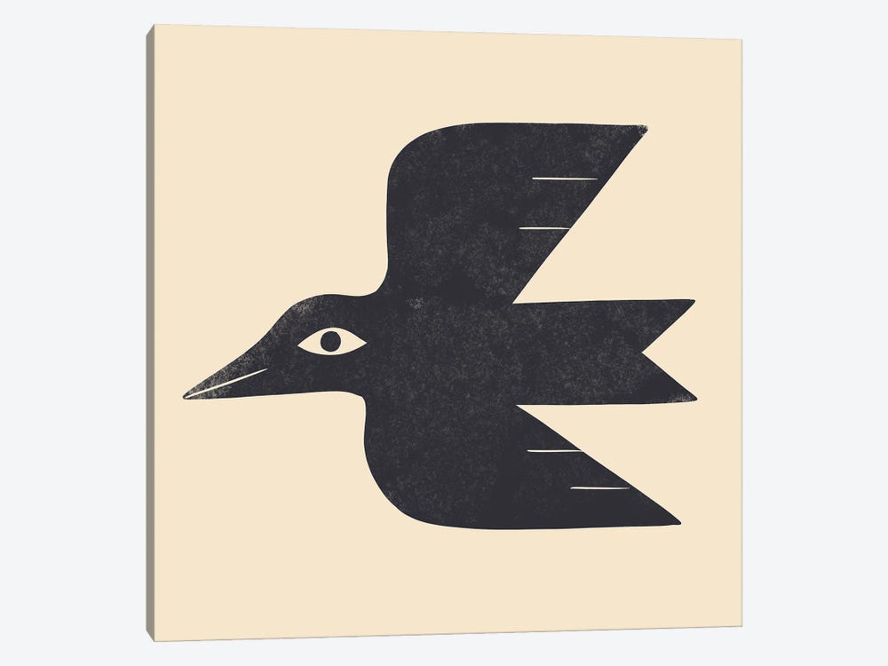 Minimal Blackbird I by Renea L. Thull 1-piece Canvas Art Print