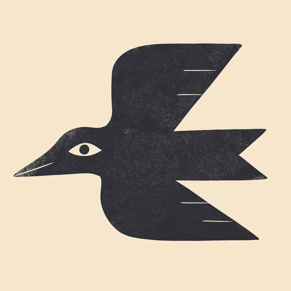 Scandinavian Décor: Minimal Blackbird I by Renea L. Thull