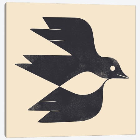 Minimal Blackbird II Canvas Print #RNT48} by Renea L. Thull Canvas Art