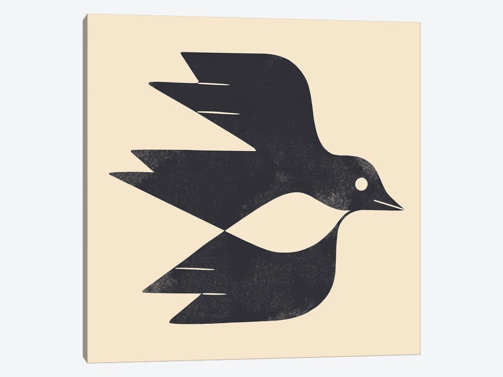 Minimal Blackbird II by Renea L. Thull 1-piece Canvas Art
