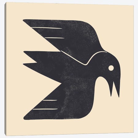Minimal Blackbird III Canvas Print #RNT49} by Renea L. Thull Canvas Art