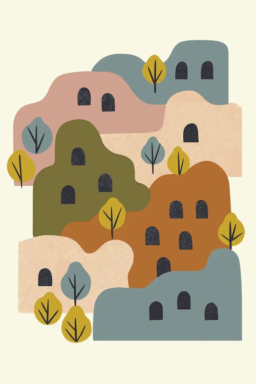 Adobe Village With Trees by Renea L. Thull wall art