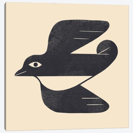 Minimal Blackbird IV Canvas Print #RNT50} by Renea L. Thull Art Print