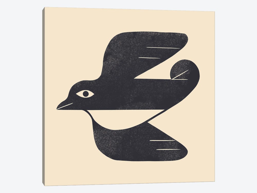 Minimal Blackbird IV by Renea L. Thull 1-piece Canvas Art Print
