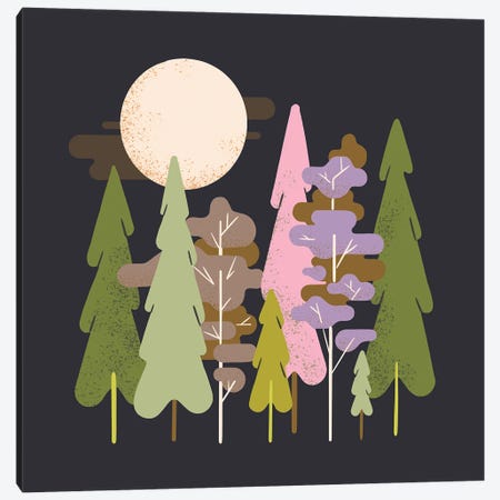 Moonlit Forest Canvas Print #RNT51} by Renea L. Thull Canvas Art Print
