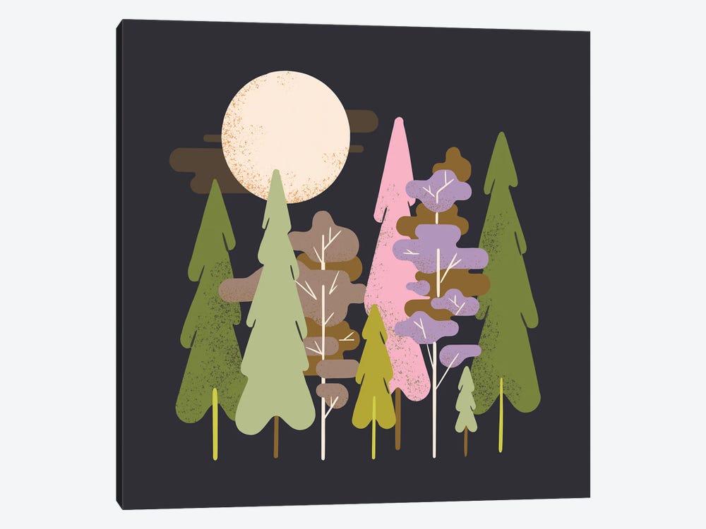 Moonlit Forest by Renea L. Thull 1-piece Canvas Art