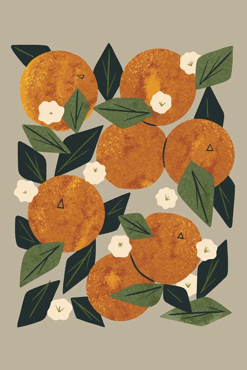 Orange Bouquet (Gray) by Renea L. Thull wall art