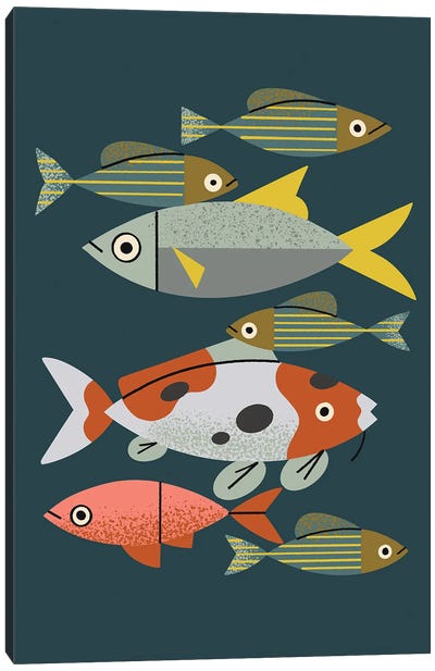 Pond Fishes Canvas Art Print - Renea L. Thull