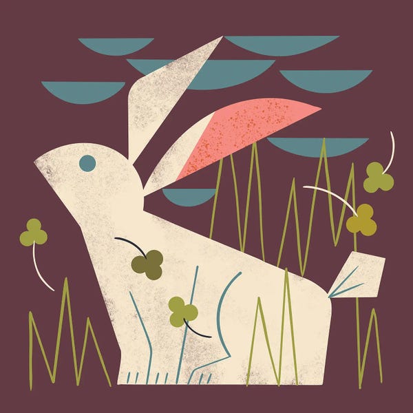 Grasses: Rabbit And Clover by Renea L. Thull