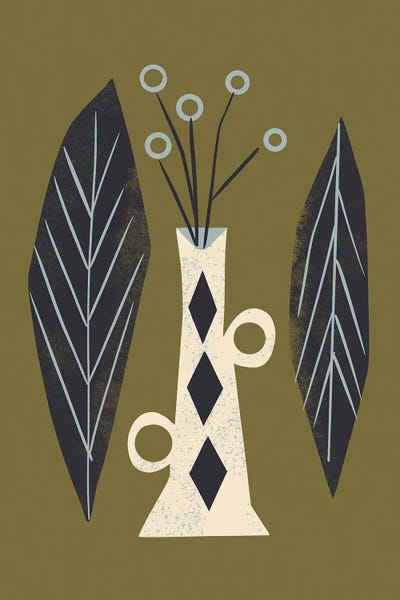Vase And Leaves