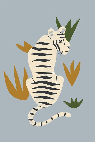 White Tiger by Renea L. Thull canvas print