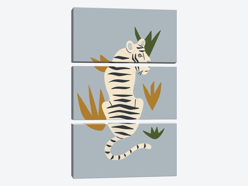 White Tiger by Renea L. Thull 3-piece Canvas Print