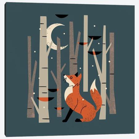 Winter Forest Fox Canvas Print #RNT86} by Renea L. Thull Canvas Print
