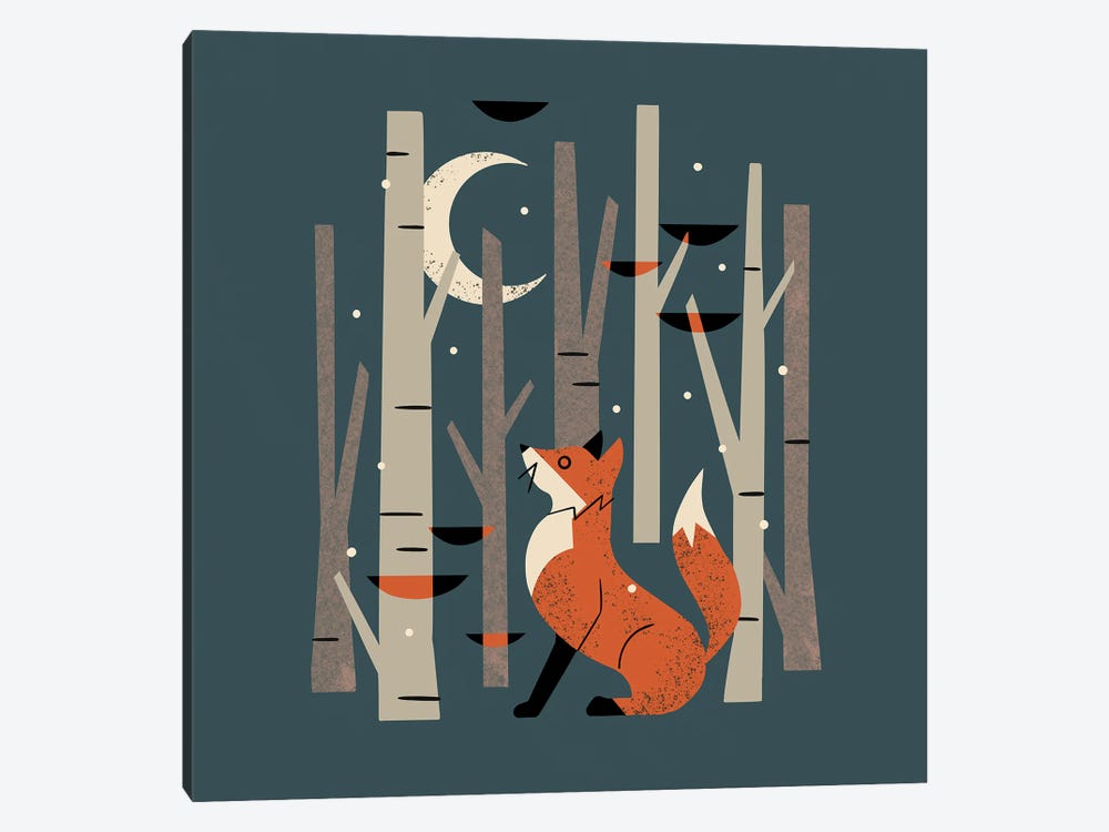 Winter Forest Fox by Renea L. Thull 1-piece Canvas Artwork