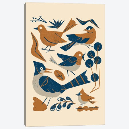 Woodland Songbirds Canvas Print #RNT87} by Renea L. Thull Canvas Print