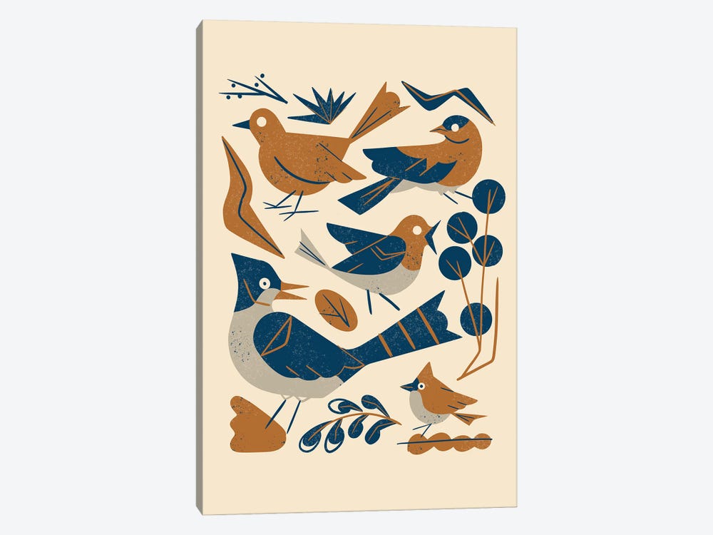 Woodland Songbirds by Renea L. Thull 1-piece Art Print