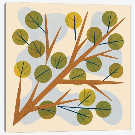 Branch And Leaves Canvas Print #RNT89} by Renea L. Thull Canvas Artwork