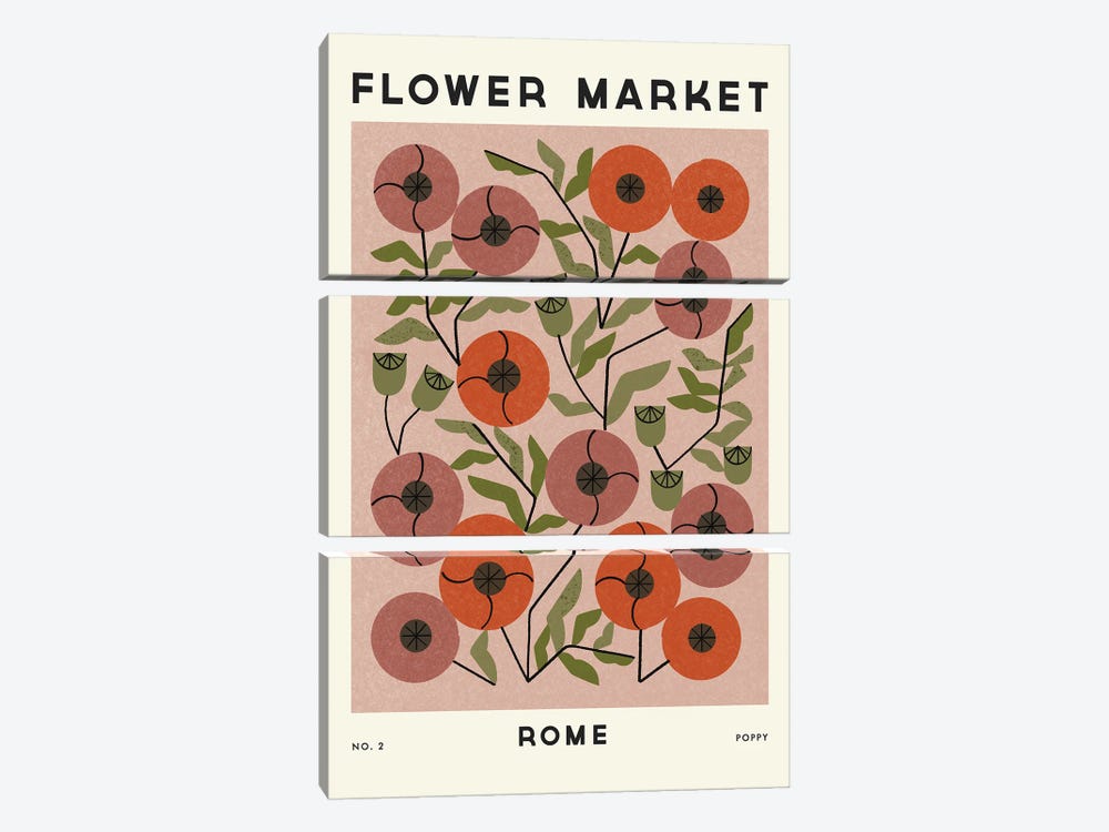 Flower Market II by Renea L. Thull 3-piece Canvas Artwork