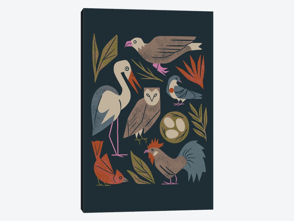 Bird Friends by Renea L. Thull 1-piece Canvas Print