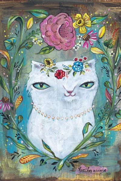 Kittens: White Kitty by Heather Renaux