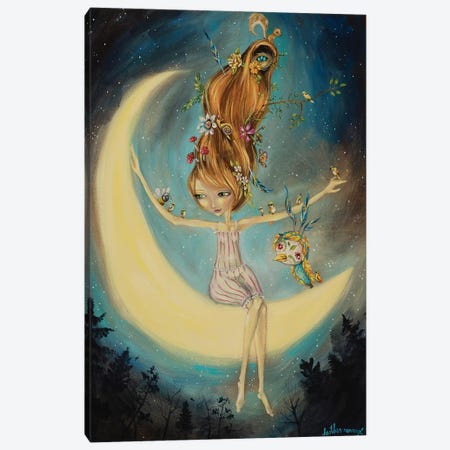 With The Moon Canvas Print #RNX102} by Heather Renaux Canvas Art Print